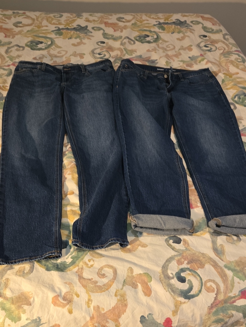 Old Navy Boydriend Dark Blue Women's Straight Leg Jeans